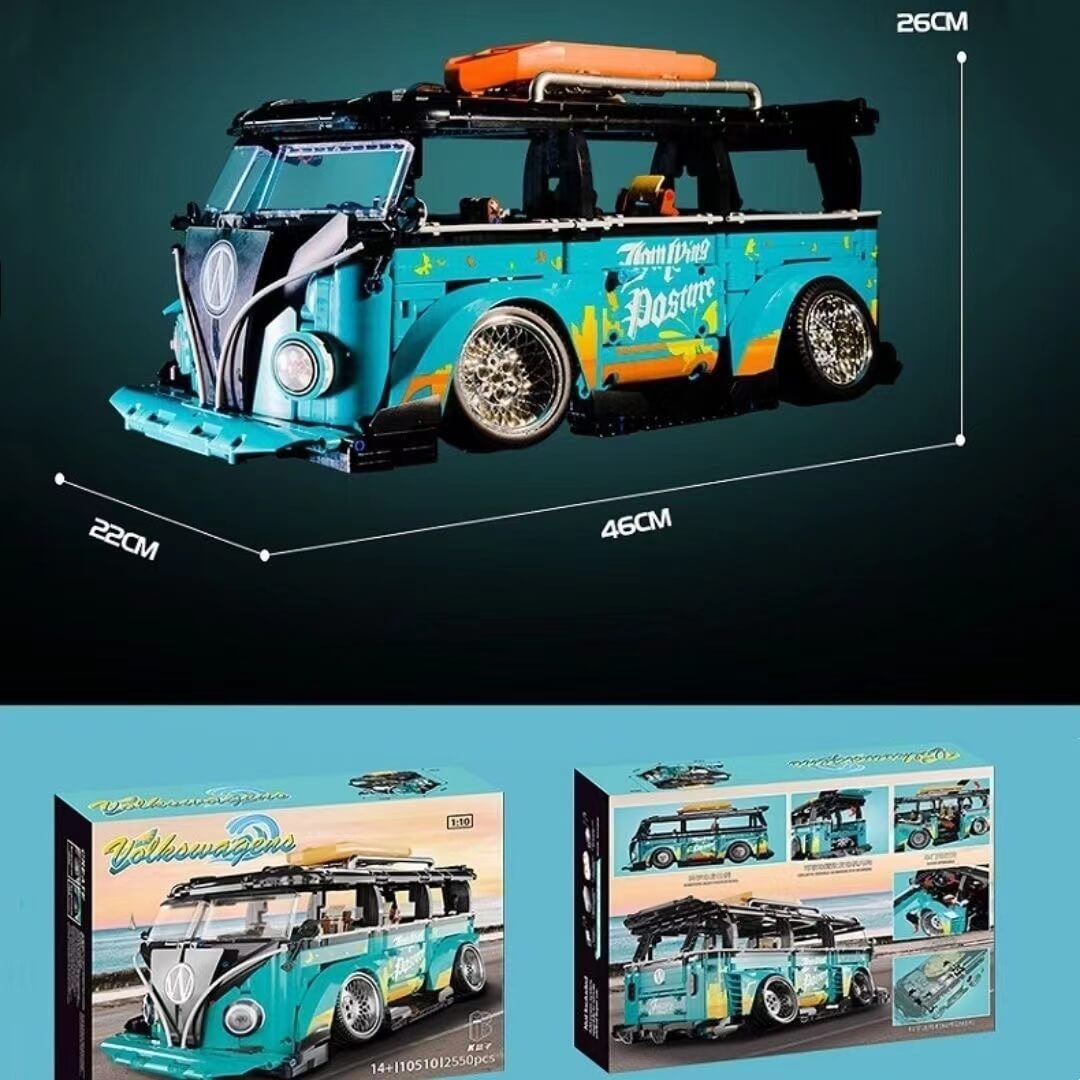KBOX 10510 Volkswagen Beetle 2550PCS 1:10 Scale Model Building Kit - Perfect for Collectors, DIY Enthusiasts & Gift Giving