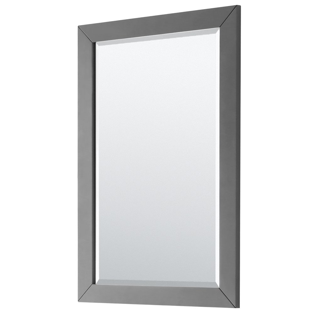 60 Inch Double Bathroom Vanity with White Cultured Marble Countertop - Dark Gray Modern Vanity Set with Undermount Square Sinks & 24 Inch Mirrors for Master Bathroom Remodeling & Home Upgrade