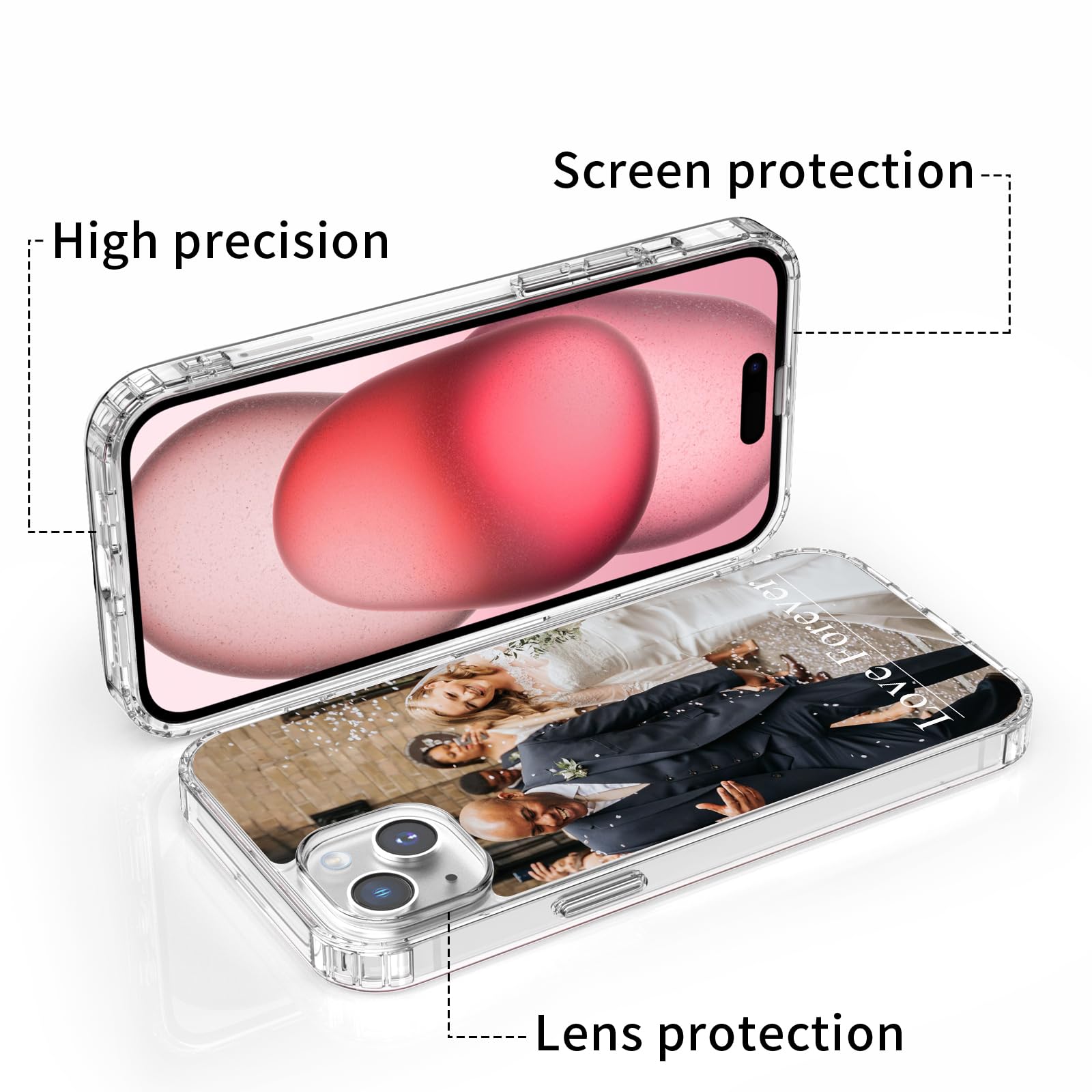 Custom Magnetic Phone Case for iPhone 16/15/14/13/12/11 Pro Max/Plus/Mini - Personalized Photo Clear Cover with Custom Design - Perfect Gift for Family, Friends, Birthday, Anniversary - Ideal for Everyday Protection and Special Occasions