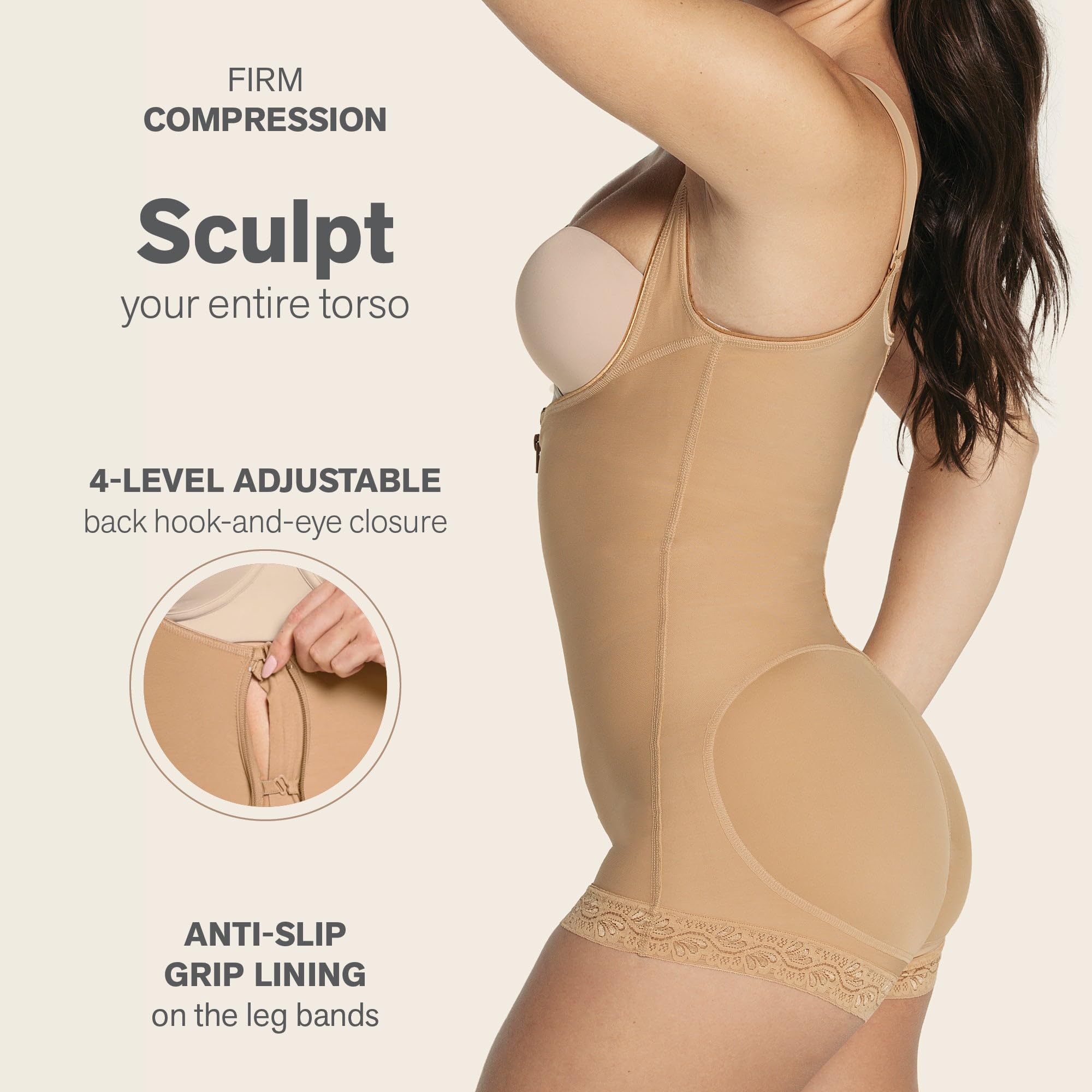 Leonisa Women's Shapewear Bodysuit - High Waist Tummy Control Body Shaper for Slimming & Smoothing - Perfect for Dresses, Workwear & Special Occasions