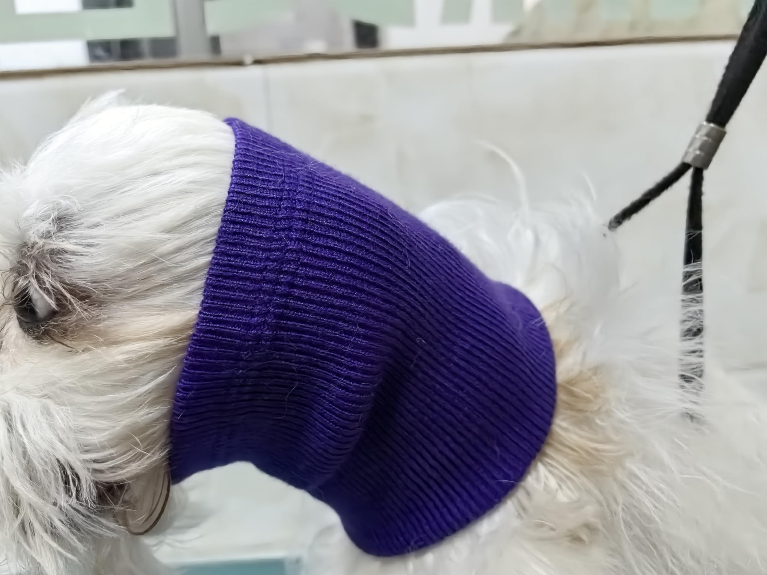 Noise Cancelling Dog Ear Covers & Neck Protector - Soft Pet Snood Wrap for Grooming, Anxiety Relief & Travel - Purple (Perfect for Grooming, Fireworks & Vet Visits)