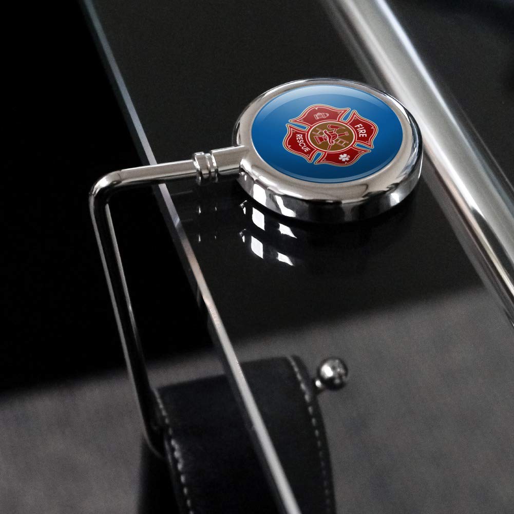 GRAPHICS & MORE Firefighter Fire Rescue Maltese Cross Purse Bag Hanger Hook - Perfect for Keys, Handbags, and First Responder Gear Organization