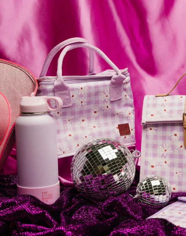 The Somewhere Co Daisy Fields Insulated Lunch Bag for Work, School & Picnics - Leakproof & Reusable Lunch Tote for Adults & Kids