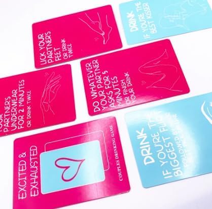 Excited & Exhausted - Fun Couples Drinking Game for Adults | Perfect for Date Nights, Parties & Romantic Getaways