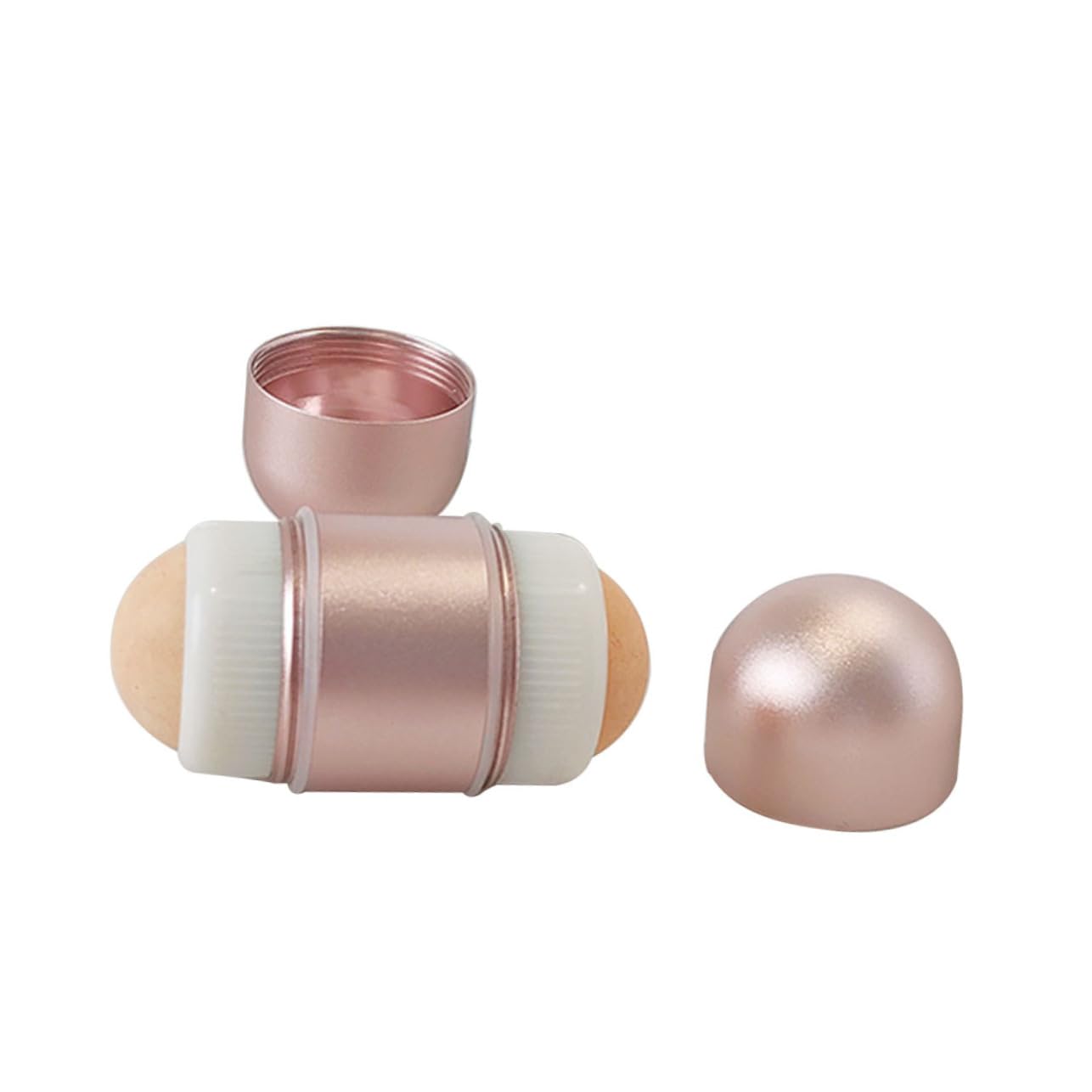 Volcanic Stone Face Roller Ball Massager - Aluminum Shell Portable Facial Massage Tool for Oil Control & Skin Tightening - Perfect for Skincare Routine, Relaxation & Reducing Puffiness