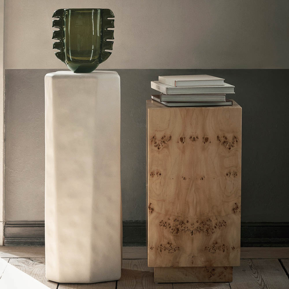 FERM LIVING Burl Side Table - Natural Wood Nightstand for Bedroom, Living Room & Office - Modern Scandinavian End Table with Organic Texture