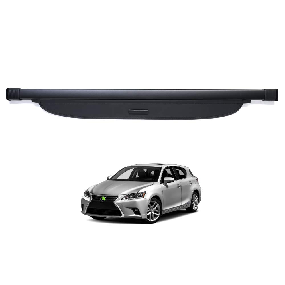 **Powerty Retractable Cargo Cover for Lexus CT200h (2011-2017) - Black Trunk Shade, Luggage Protector | Perfect for Road Trips & Grocery Hauling**