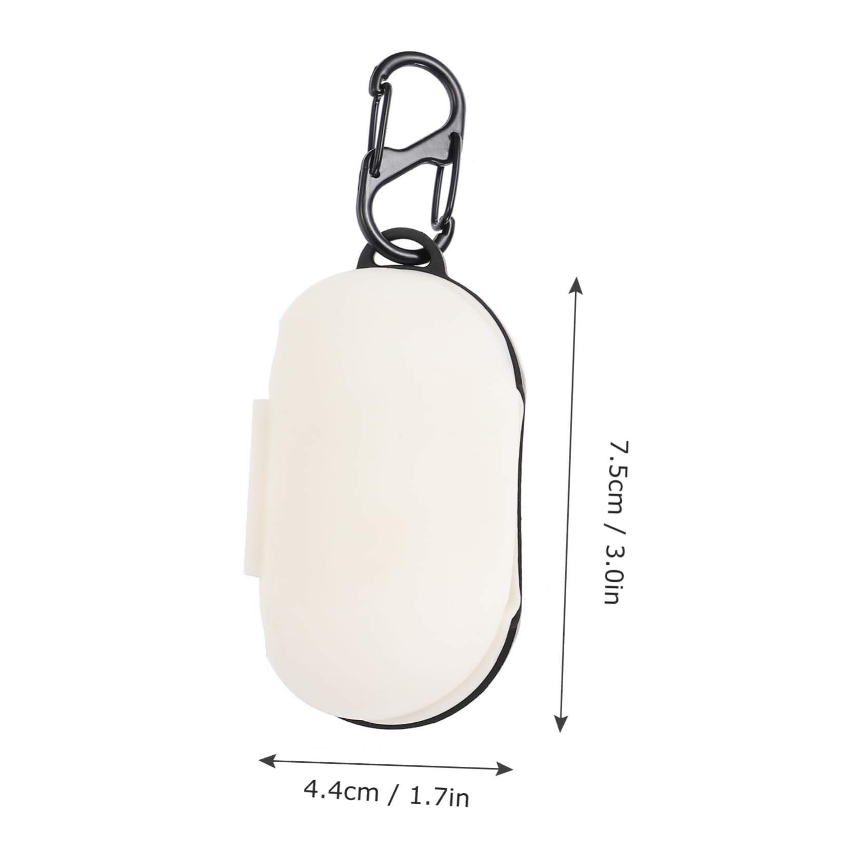 Gadpiparty 1 Pack Silicone Headphone Case Cover - Protective Earbud Storage Box for AirPods & Wireless Earbuds - Travel, Hiking, Gym & Outdoor Activities (White)