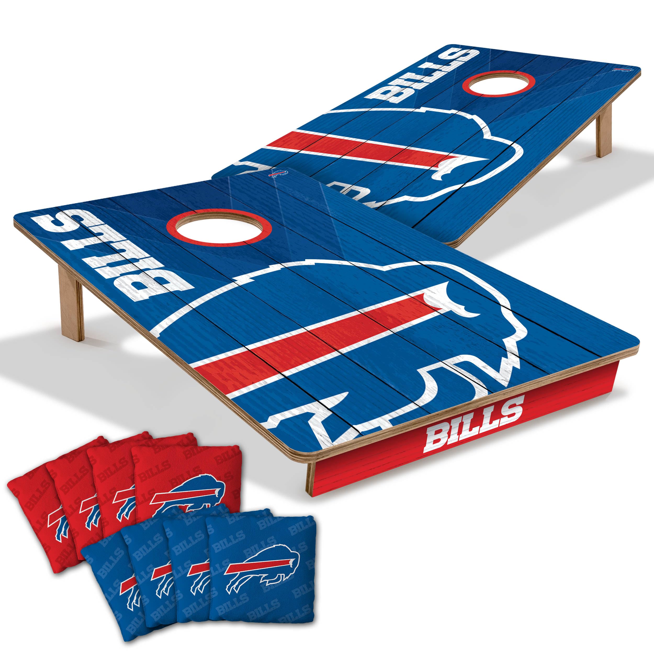 YouTheFan NFL 2’ x 3’ Wood Cornhole Game Set with Official Team Logo Bags - Perfect for Tailgating, Backyard Parties, and Outdoor Game Nights