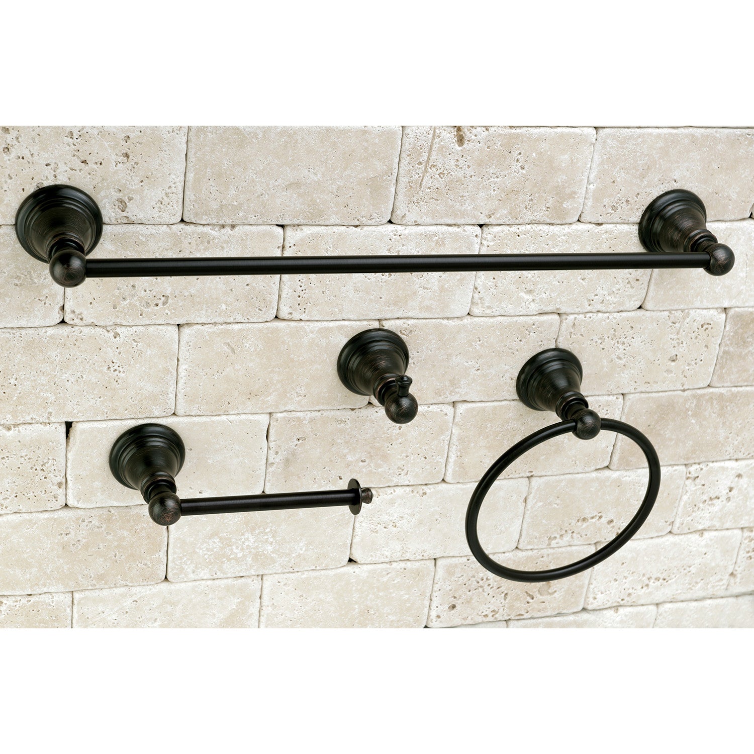American Classic BAHK192478ORB 4-Piece 18-Inch Towel Bar Set - Oil Rubbed Bronze Bathroom Accessories for Modern Homes & Luxury Hotels