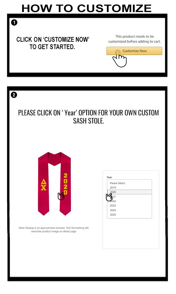 Custom Delta Chi Greek Lettered Graduation Stole Sash with Year - Perfect for Fraternity Graduation Ceremonies, Greek Life Events & College Commencements