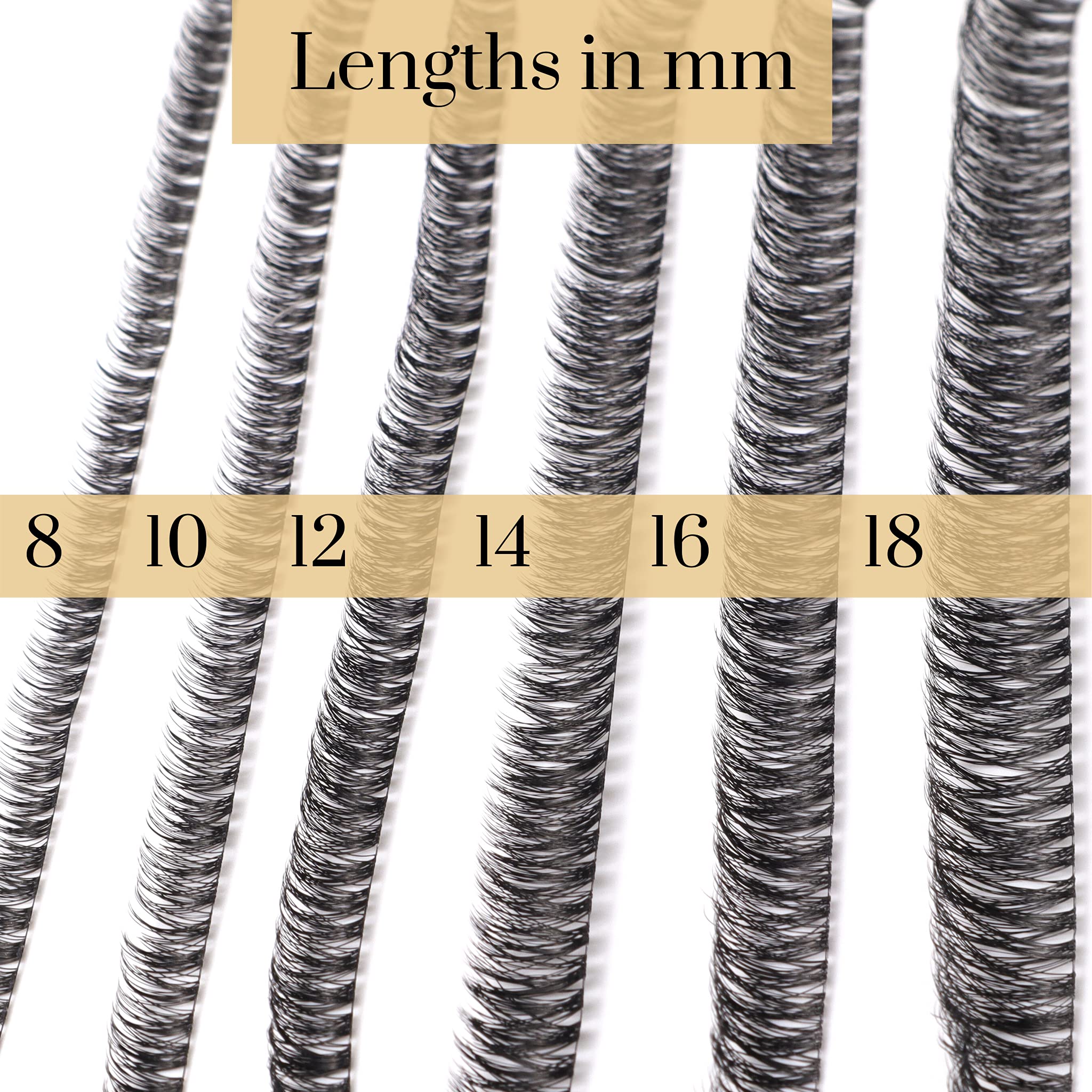 LINX DIY Cluster Eyelash Extensions - N1 C Curl 16MM False Lashes for Natural Volume | Perfect for Weddings, Parties & Everyday Glam
