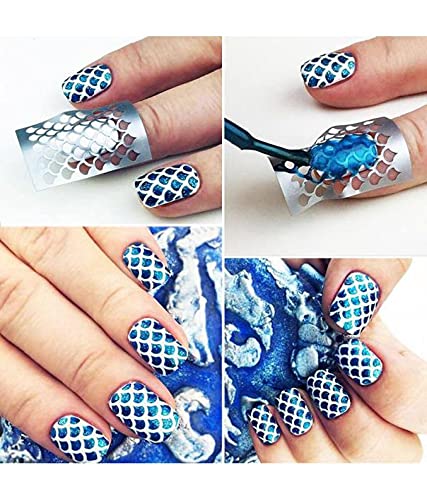 24 Sheets D.B.Z. Nail Vinyl Decals Stickers with 15 Nail Art Brushes & 100 Nail Tips + 2 Nail Glues - Complete Nail Art Kit for DIY Manicure, Salon & Home Use