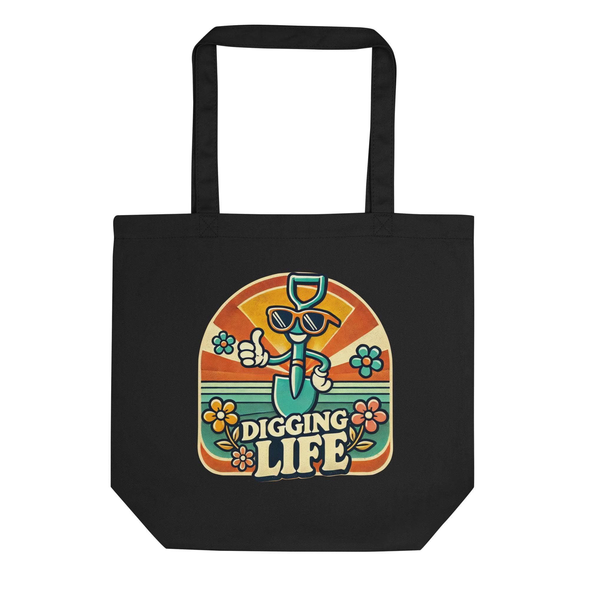 Digging Life Eco-Friendly Reusable Cotton Tote Bag - Perfect for Grocery Shopping, Beach Trips & Daily Errands