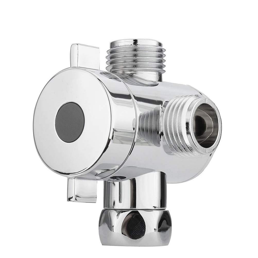 TOPBATHY 3-Way Adjustable Shower Head Diverter Valve - T-Adapter for Handheld & Fixed Shower Heads - Bath Shower Arm Mounted Shut-Off Valve - Perfect for Bathroom Renovation & Water Conservation