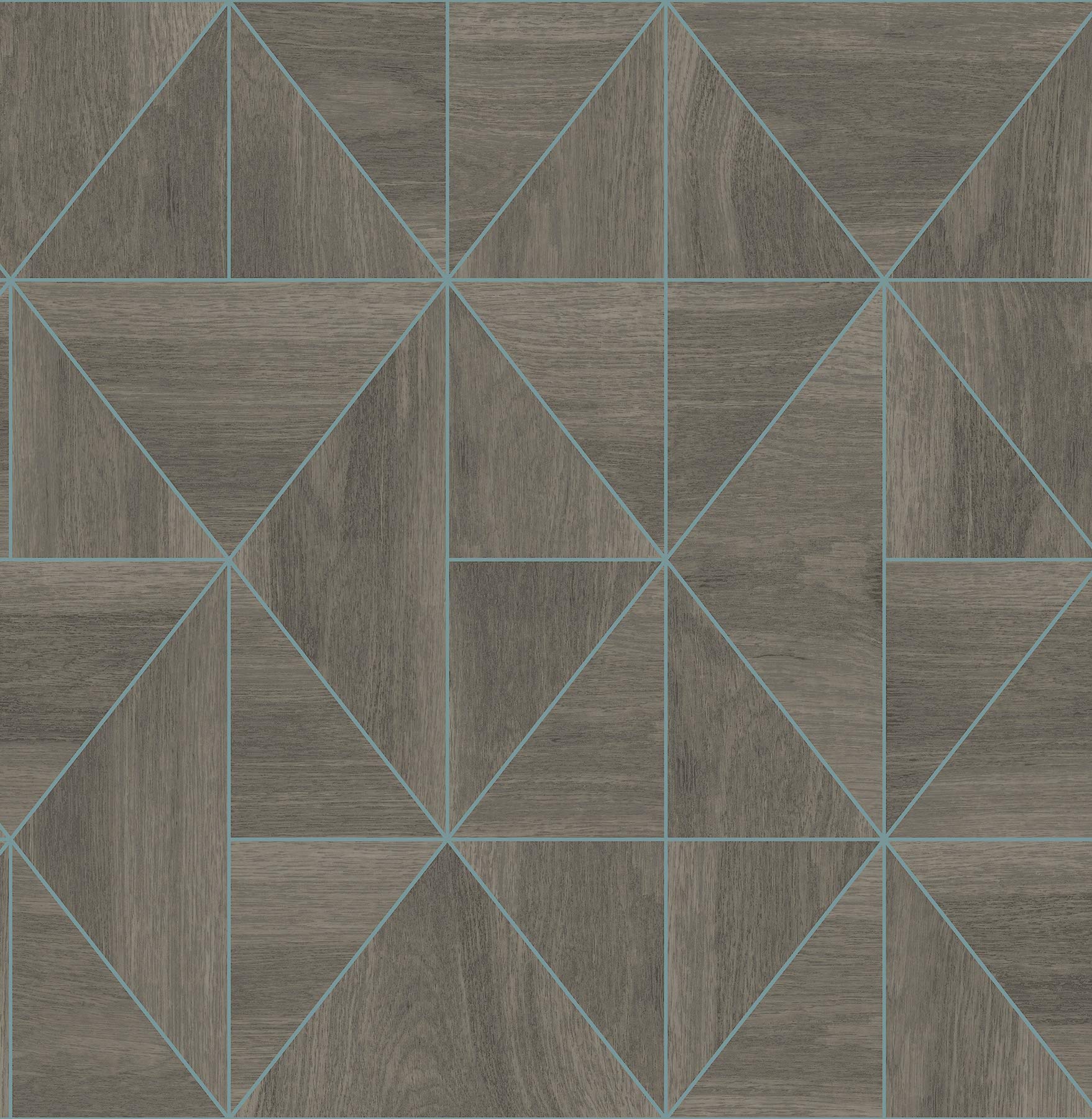A-Street Prints Cheverny Coffee Geometric Wood Wallpaper - Peel and Stick Self-Adhesive Wallpaper for Living Room, Bedroom, Home Decor (2908-25322)
