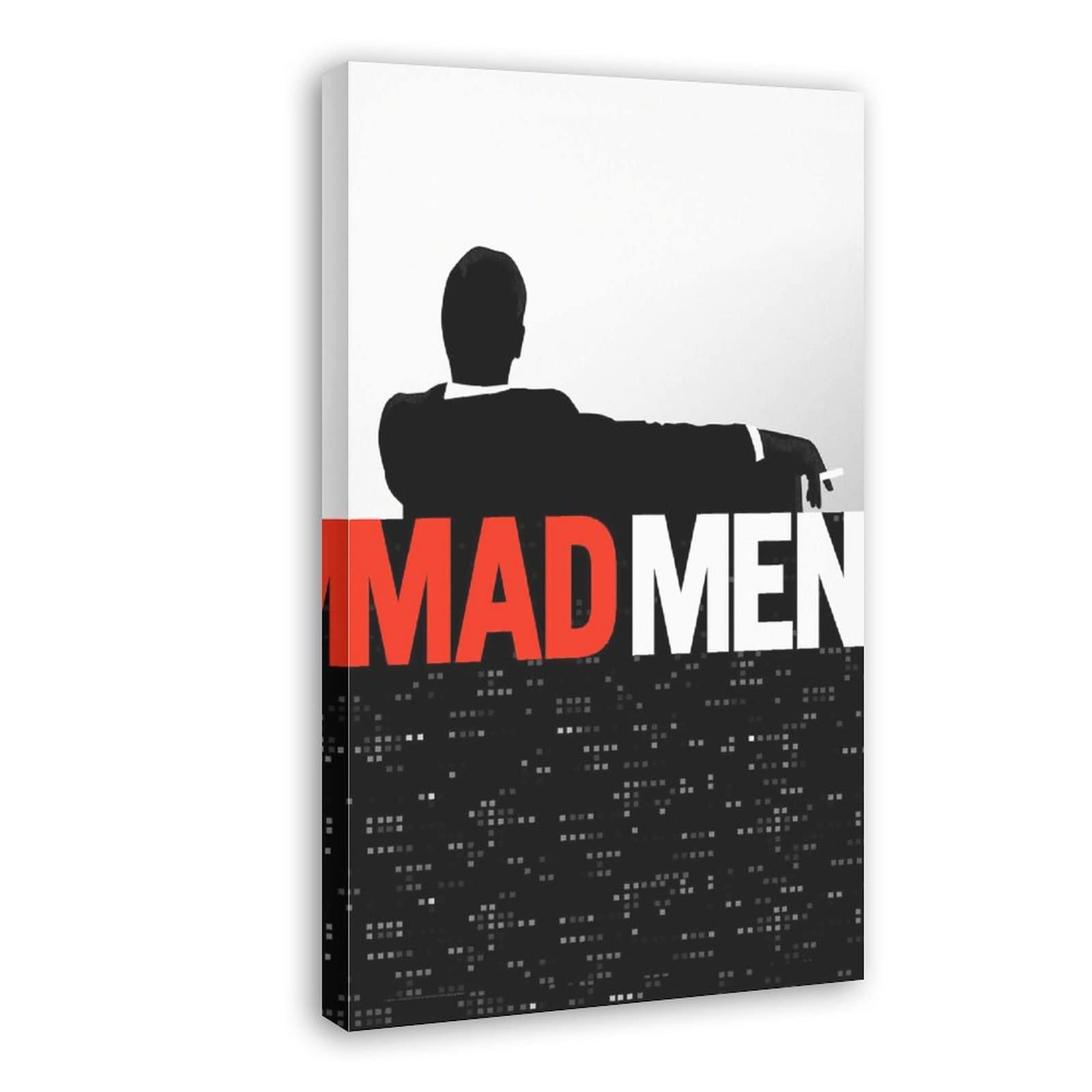 Mad Men TV Series Art Poster - Premium Canvas Wall Decor for Bedroom & Office - 16x24inch (40x60cm) Framed Print - Perfect Gift for Fans & Retro Style Lovers - Ideal for Home Theater, Man Cave, or Vintage-Themed Spaces