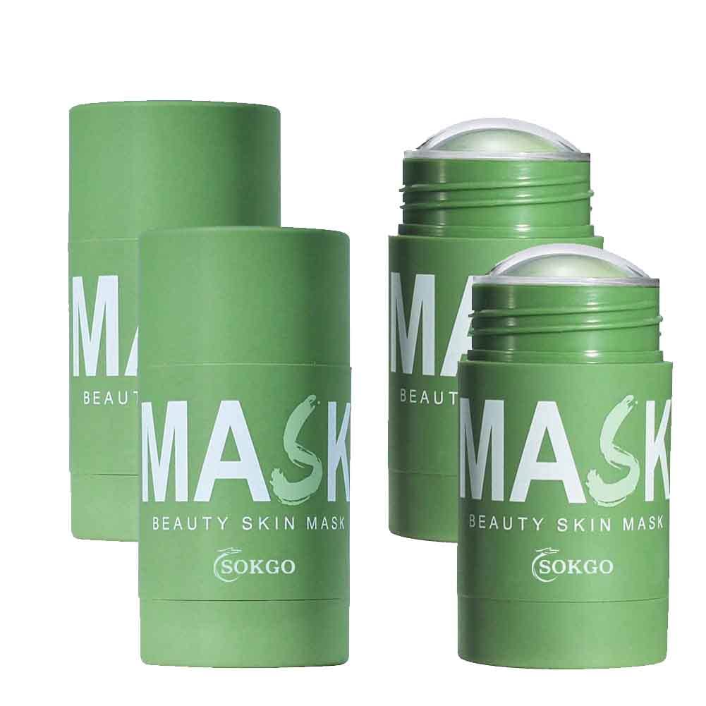 Green Tea Purifying Clay Face Mask - Oil Control & Blackhead Remover for Deep Pore Cleansing | Moisturizing Stick Mask for All Skin Types (Men & Women) | Perfect for Daily Skincare Routine & Spa Nights