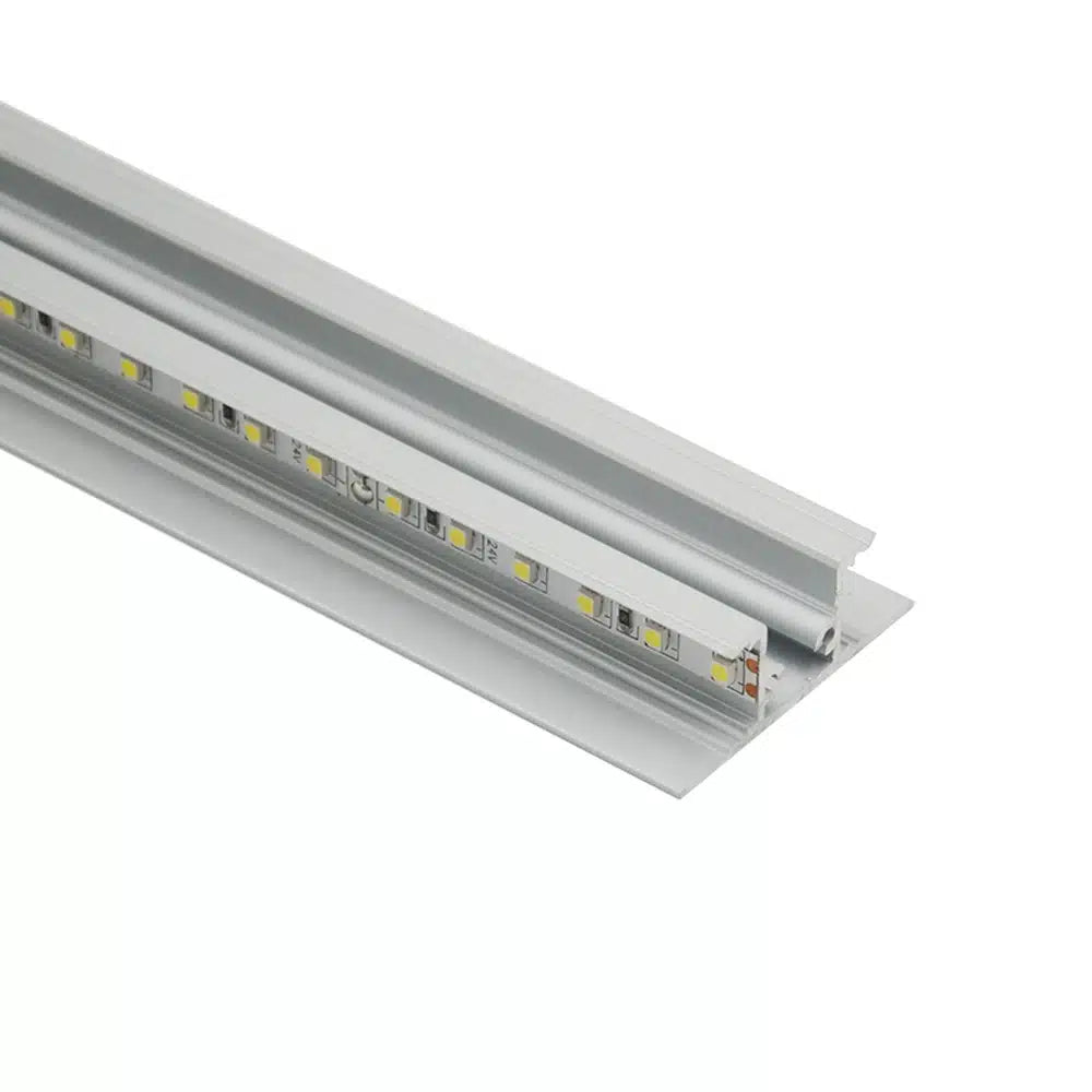 8 ft Aluminum LED Strip Light Channel - AP69D Up/Down Rectangular Rail for Indoor/Outdoor Lighting (10 Pack) - Perfect for Kitchen, Cabinet, and Staircase Accent Lighting