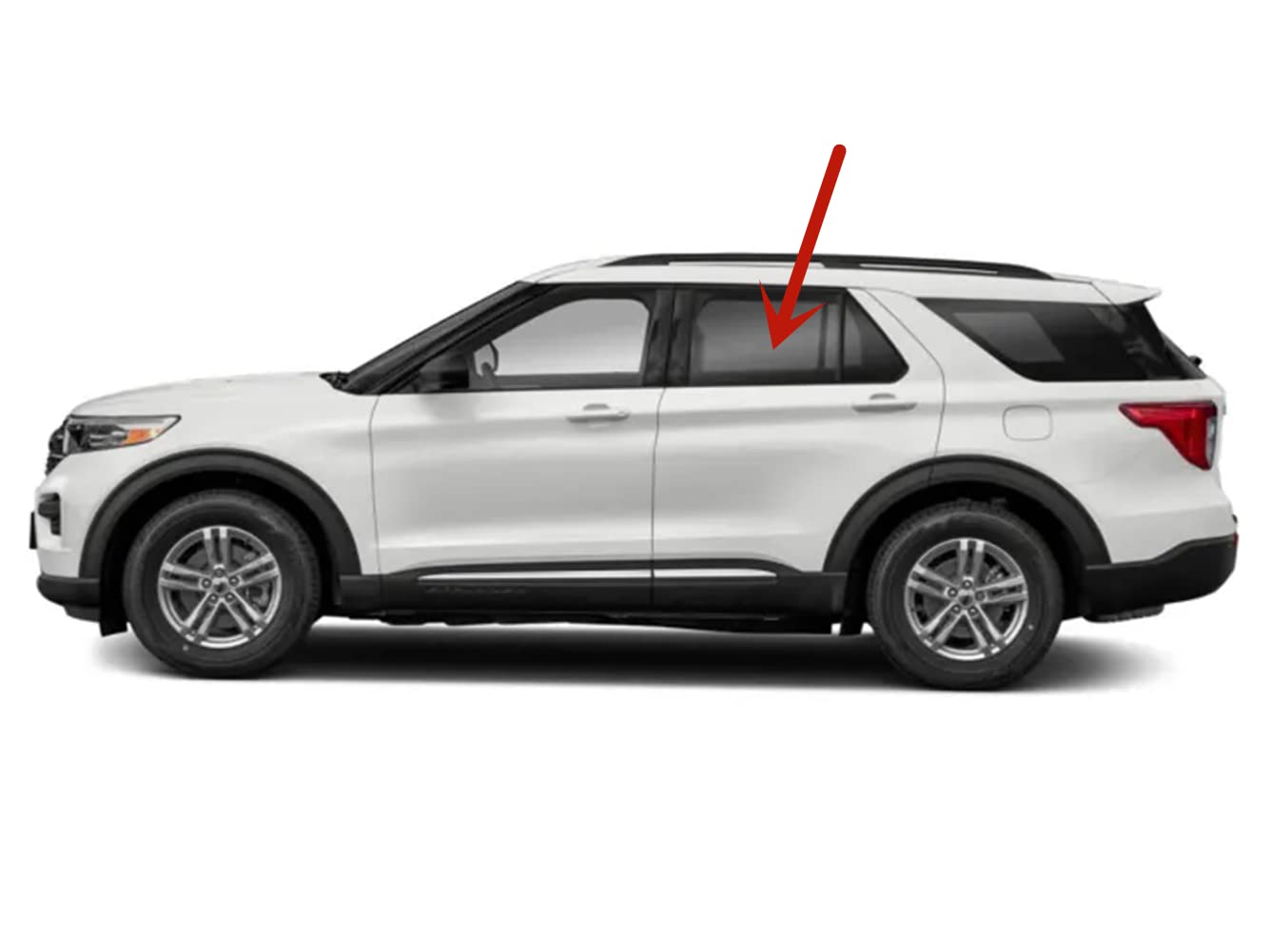 2020-2023 Ford Explorer Driver Side Rear Door Window Glass Replacement - Left Side Auto Glass for Ford Explorer SUV - Perfect for Broken Window Repair & Vehicle Maintenance