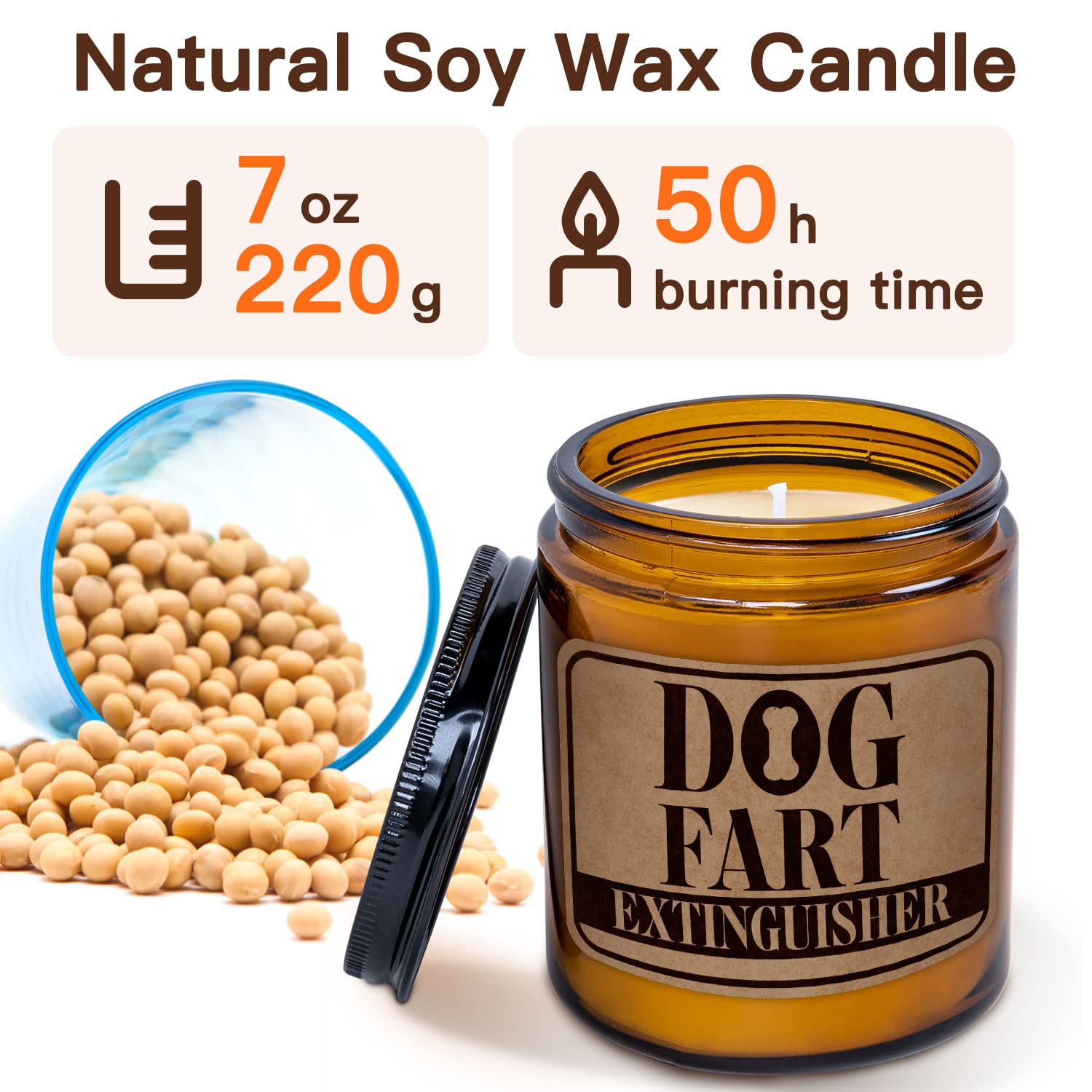 Dog Fart Candle - Lavender Scented Dog Mom Gift for Women & Men, Personalized Dog Mama Birthday & Mother's Day Present, Dog Lover Decor Ideas for Home, Office, and Spa Relaxation