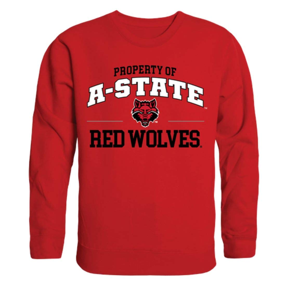 Arkansas State University A-State Red Wolves Crewneck Pullover Sweatshirt - Comfortable College Apparel for Game Day & Campus Life