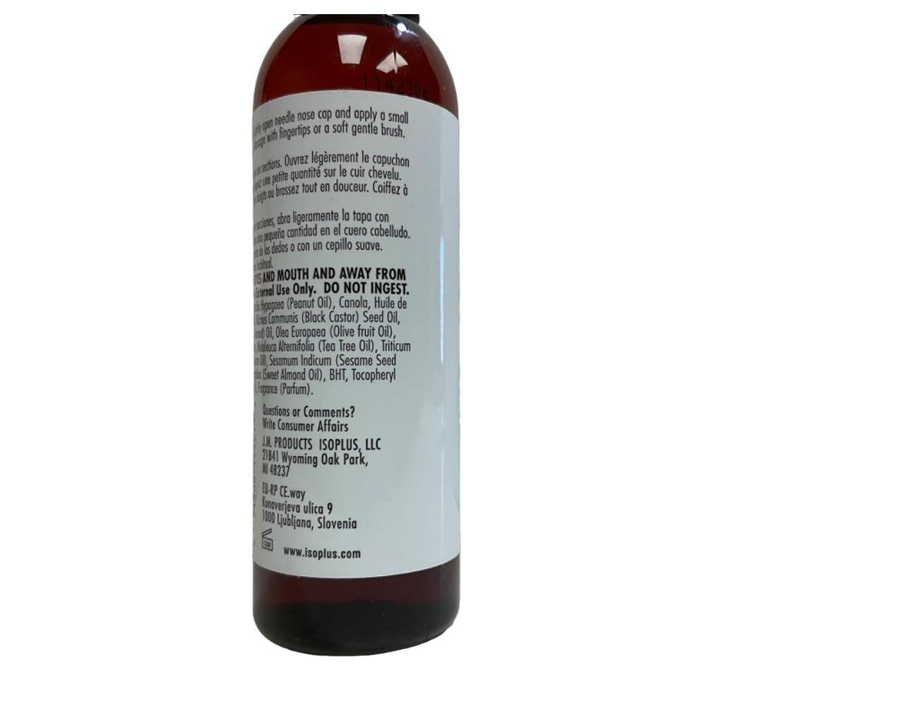 Isoplus Black Castor Oil & Coconut Oil Hair Growth Treatment - 4 oz Scalp Therapy for Dry, Damaged Hair - Perfect for Daily Nourishment & Styling