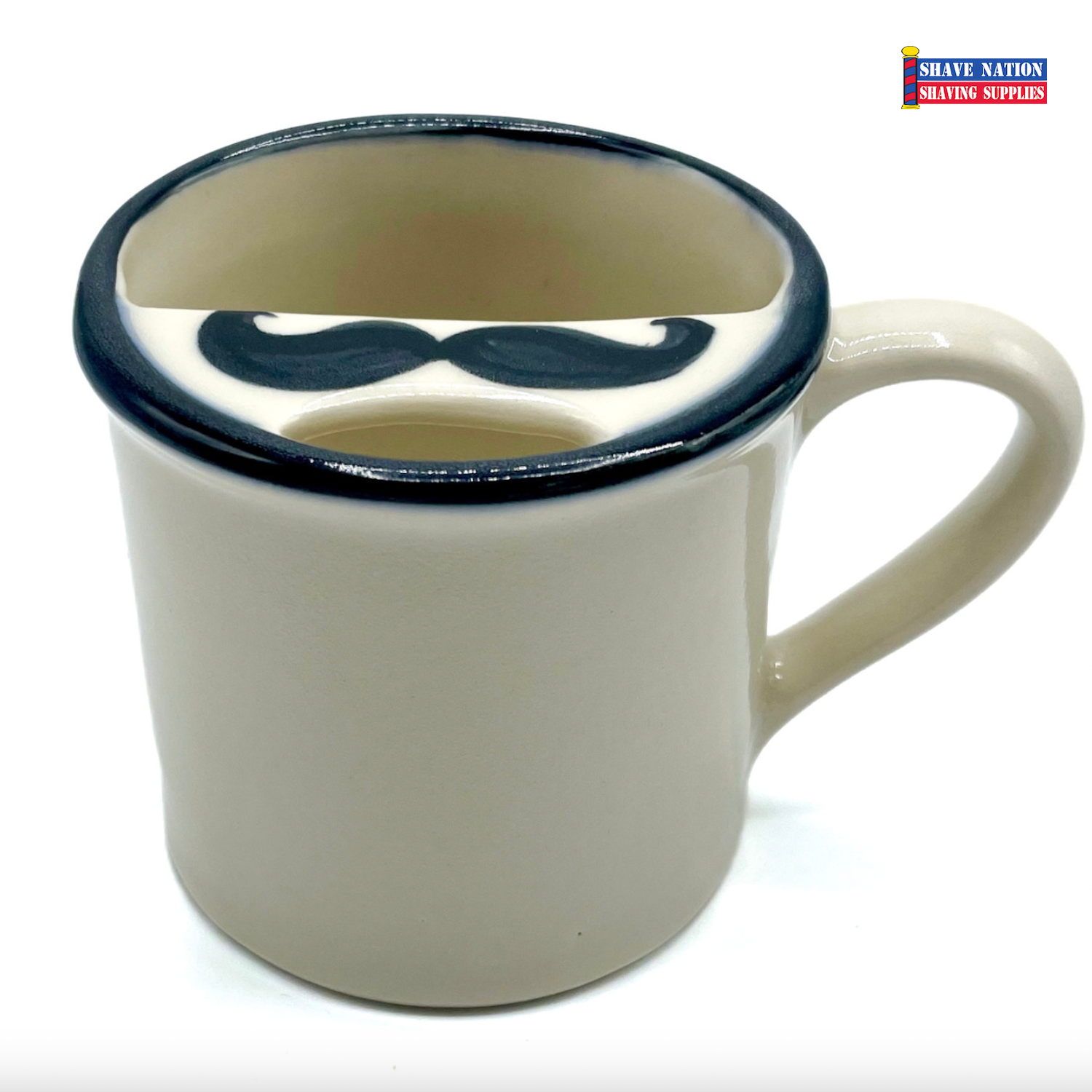 Taconic Mustache Guard Mug - Mustache-Friendly Coffee Cup for Men - Perfect for Hot Drinks & Grooming Enthusiasts