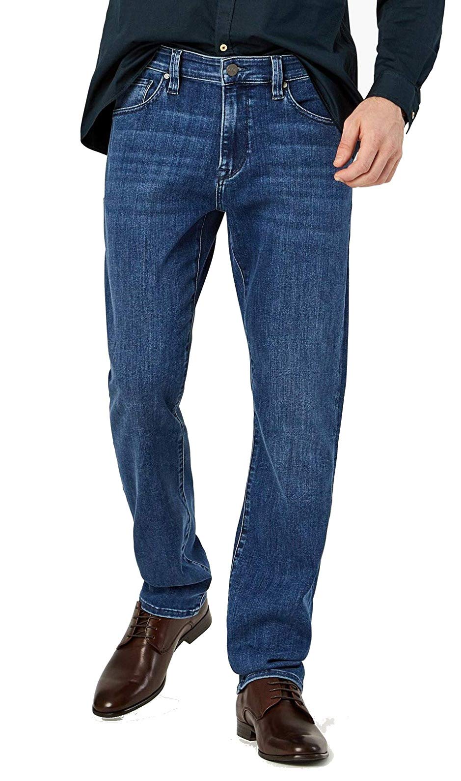 Heritage Men's Charisma Comfort Rise Relaxed Straight Leg Jeans - 34 Inch Waist | Classic Fit Denim Pants for Casual Wear & Everyday Comfort