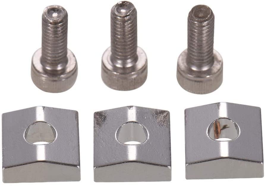 Premium Electric Guitar Locking Nut & Tremolo Bridge System - Heavy Duty Metal Block Clamp with Hex Screws for Double Locking Stability | Perfect for Stage Performances & Professional Guitar Setups