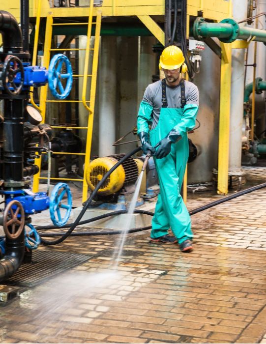 Chemical Resistant Bib Overalls - Heavy Duty Work Pants for Industrial & Lab Use - Green (1 Pair) - Ideal for Painters, Welders & Hazardous Material Handling