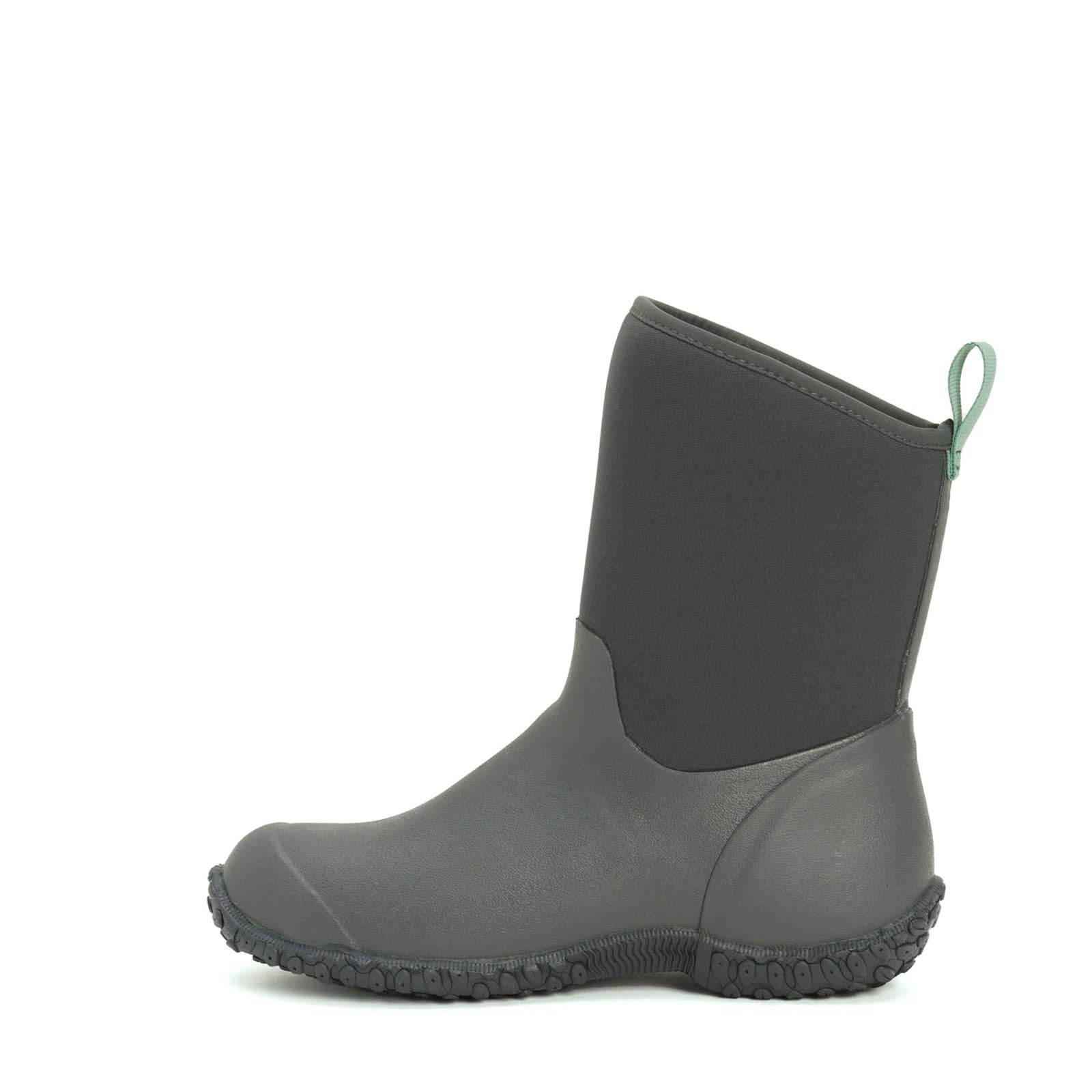 Women's Muckster II Mid Pull-On Waterproof Boots - Grey | Ankle to Mid-Calf Rain & Garden Boots for Outdoor Activities, Farming, and Wet Conditions