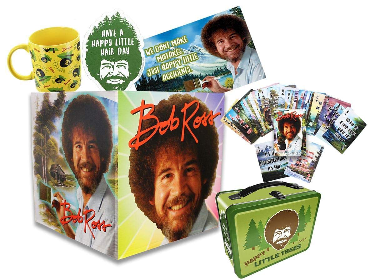 Toynk Bob Ross LookSee Box Bundle - 6 Nerdy Collectible Items in Exclusive Gift Box | Pop Culture & TV Memorabilia for Fans | Perfect for Gifts, Parties & Home Decor