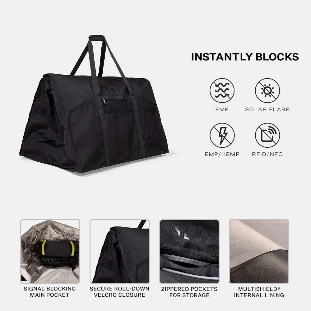 SLNT Utility EMP-Blocking Faraday Bag for Generators, Tools & Electronics - Waterproof Nylon, Blocks EMP & Solar Flare to Protect Devices - Perfect for Emergency Preparedness, Travel & Outdoor Adventures