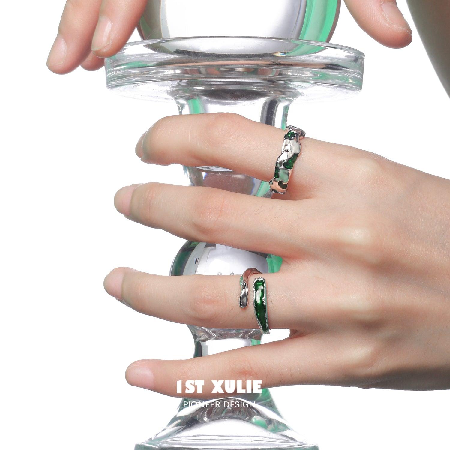 Slytherin House Sterling Silver Adjustable Ring | Harry Potter Inspired Jewelry | Perfect for Fans, Cosplay & Everyday Wear