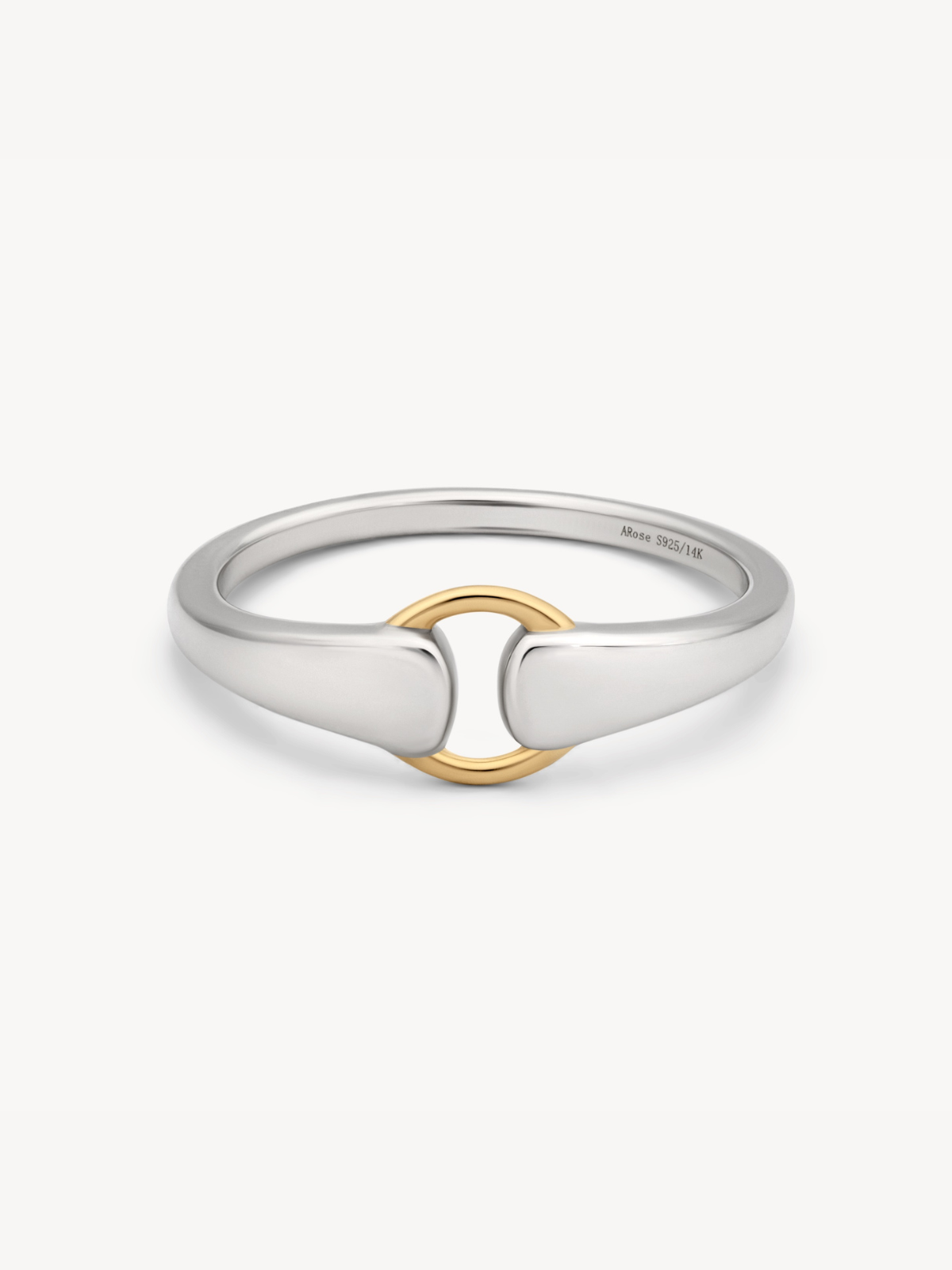 Mixed Metal Buckle Ring for Women - Stylish Adjustable Fashion Jewelry - Perfect for Casual Wear, Parties & Everyday Accessories