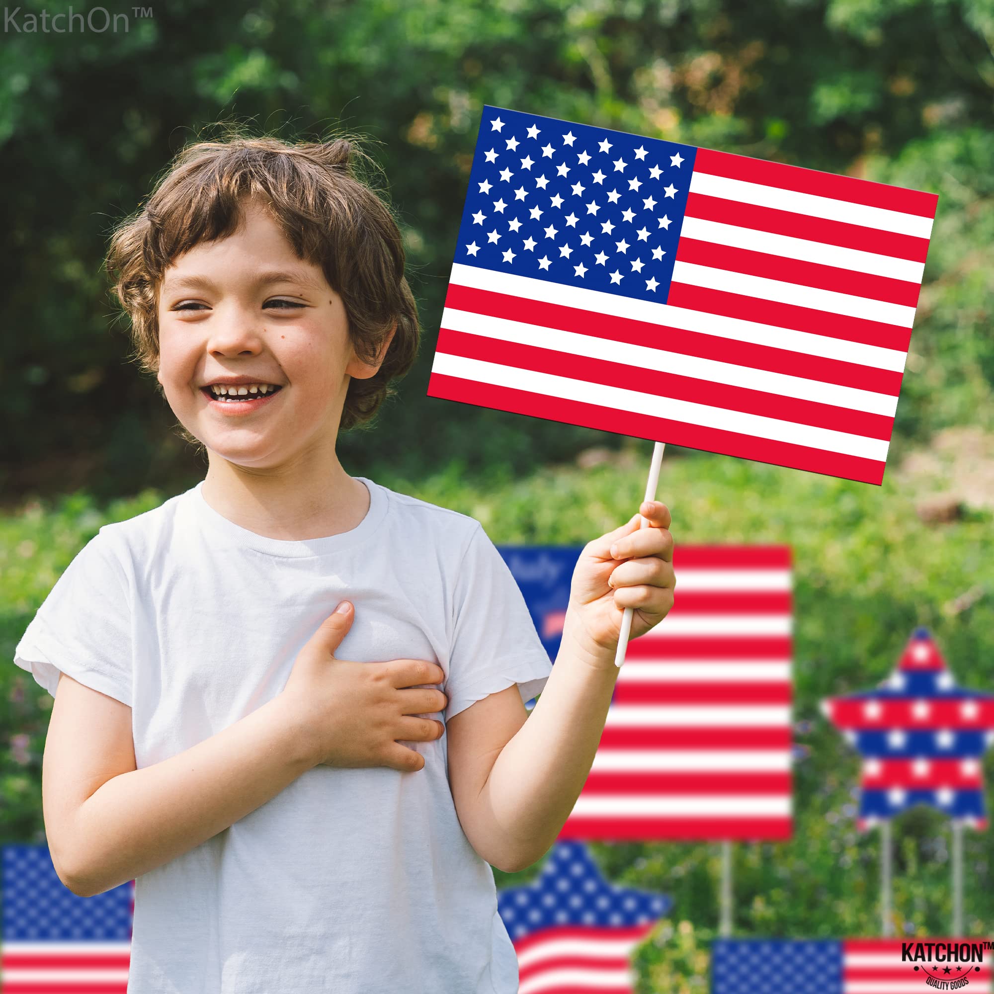 4th of July Yard Signs with Stakes - Patriotic Outdoor Decorations for Independence Day | USA Flag Lawn & Garden Decor | Perfect for Backyard, Front Yard & Party Celebrations