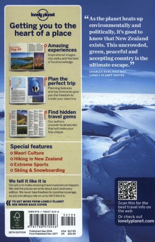 Lonely Planet New Zealand Travel Guide 2024 - Best Sights, Maps & Itineraries for Your NZ Adventure | Perfect for Road Trips, Hiking & Cultural Exploration