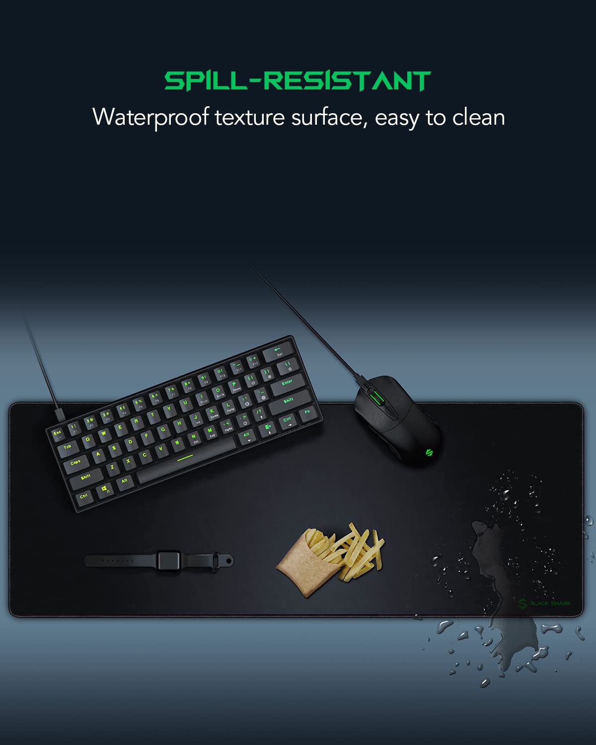 Black Shark Large Gaming Mouse Pad (31.5