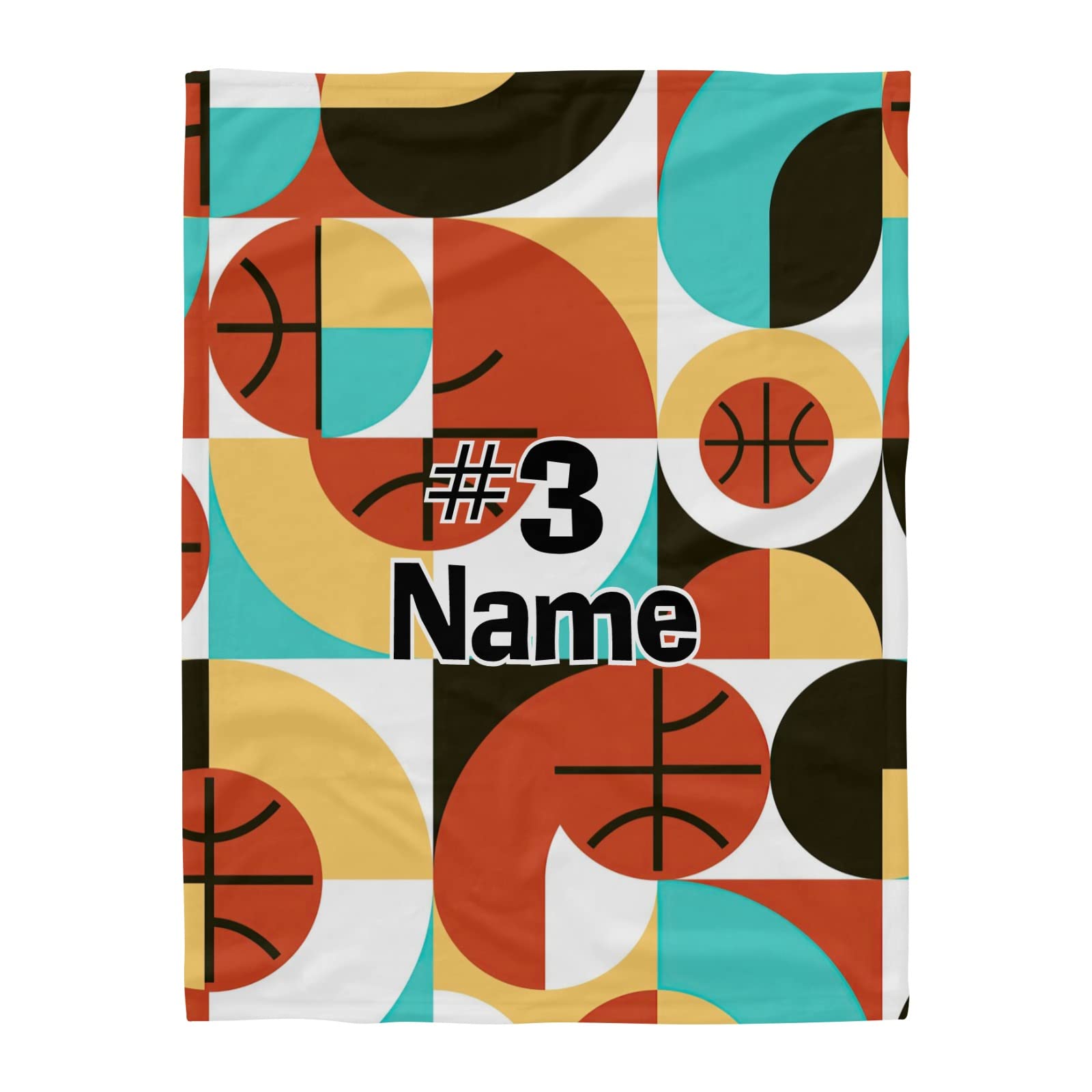 Custom Personalized Name Basketball Sports Fleece Throw Blanket - 50x60 Inch Soft Cozy Blanket for Sofa, Bed, Couch & Wedding Gifts - Perfect for Game Nights, Home Decor & Thoughtful Presents