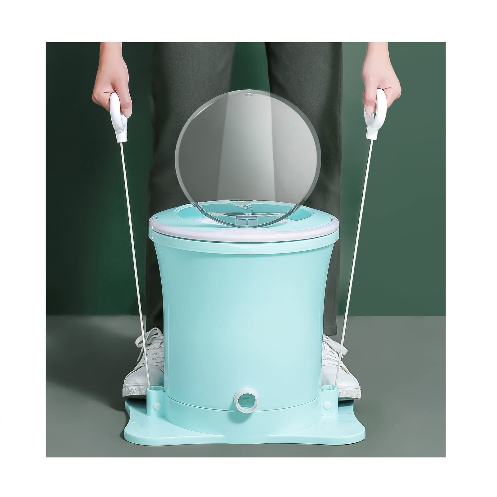 Portable Non-Electric Manual Turbo Washing Machine - Compact Hand Operated Laundry Washer for Camping, Dorm, Apartment & RV | Perfect for Small Spaces, Travel & Emergency Use
