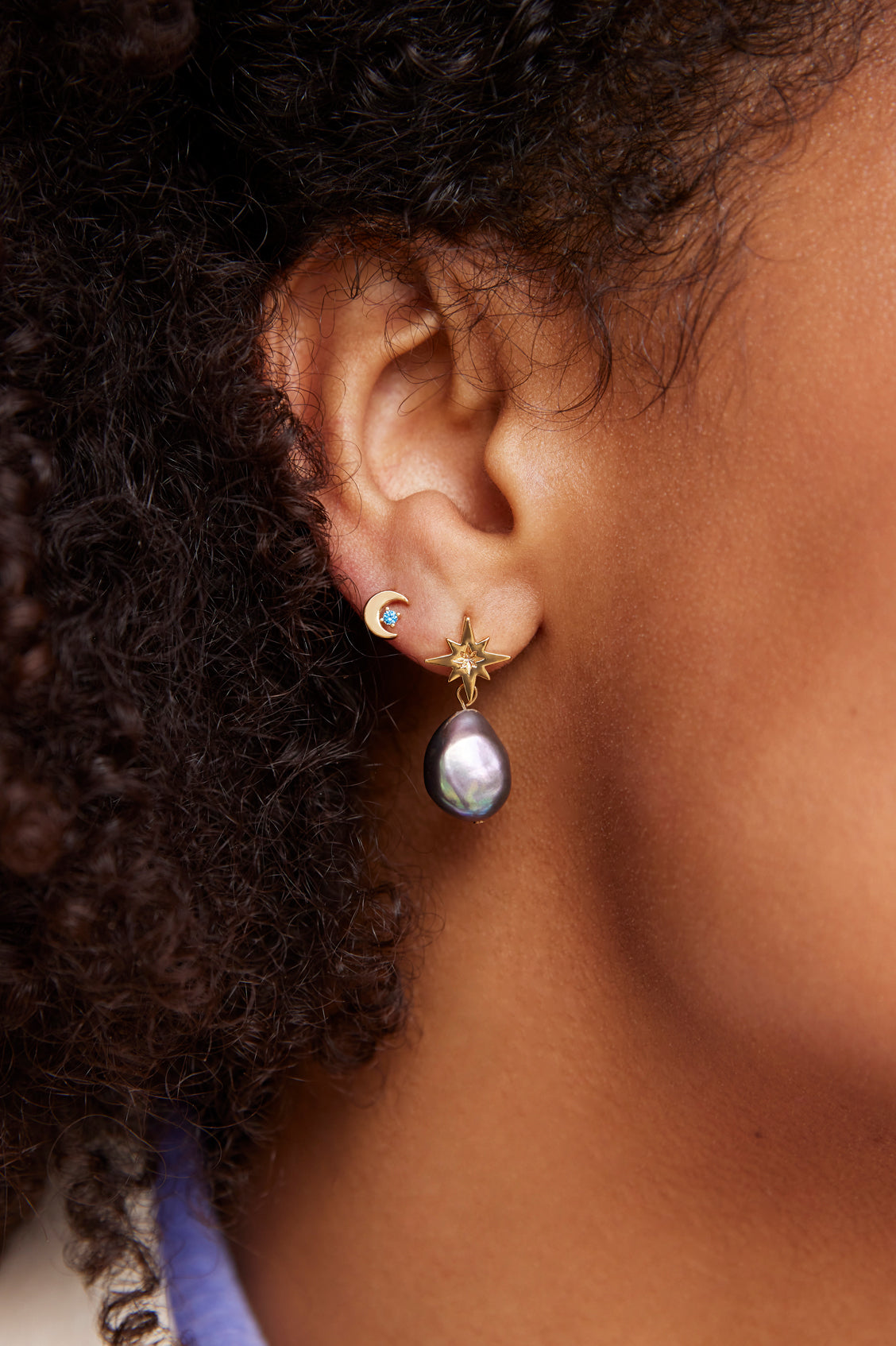 Pearl Northern Star Earrings - Elegant Stud Earrings for Women, 925 Sterling Silver, Perfect for Daily Wear, Parties & Gifts | Hypoallergenic & Tarnish-Free Jewelry