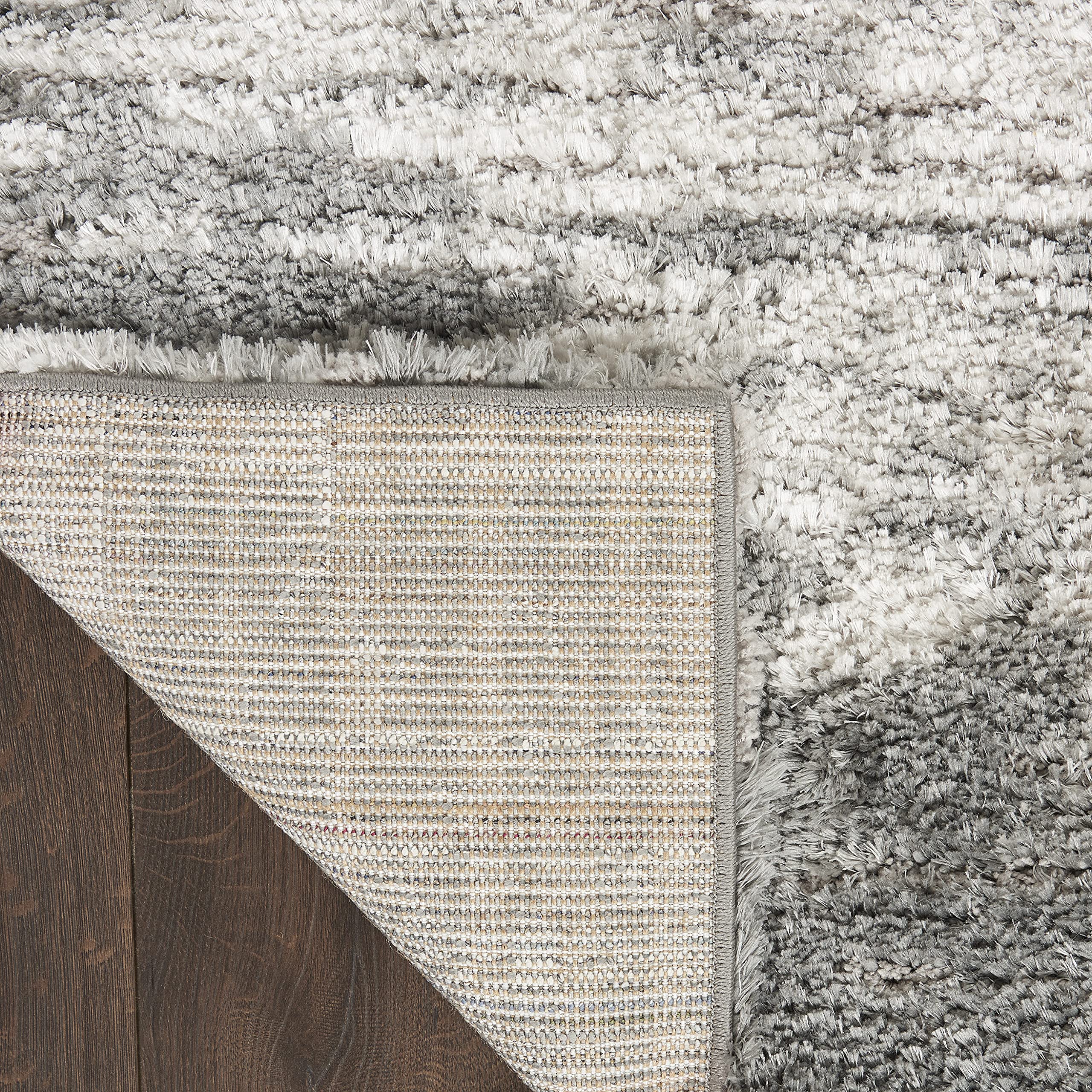 Nourison Luxurious Shag Charcoal/Ivory 4' x 6' Area Rug - Soft Plush, Easy Clean, Non-Shedding, Stain Resistant for Bedroom, Living Room, Dining Room & Kitchen Decor (4x6) - Perfect for Cozy Home, Apartment and Office Spaces