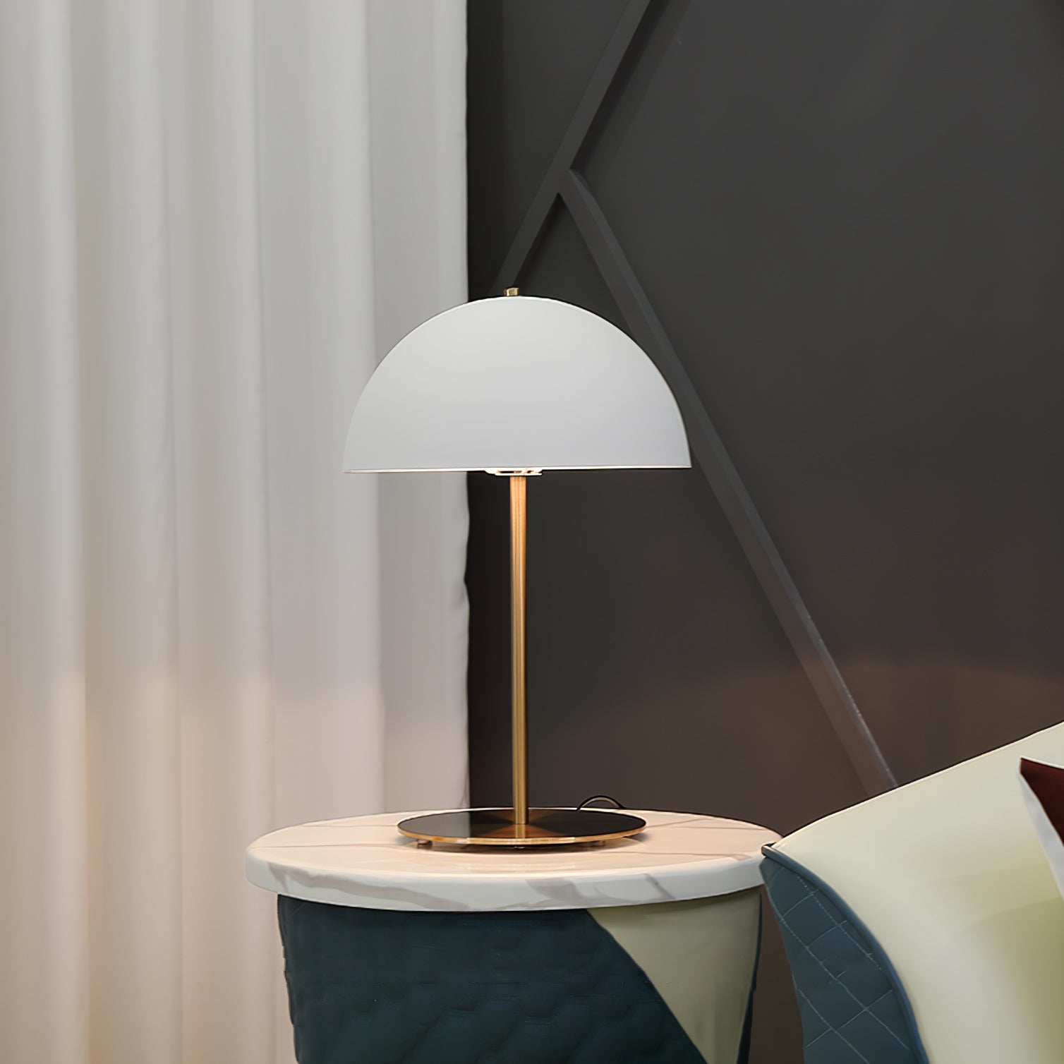 Hanna Modern Table Lamp - LED Bedside Night Light with USB Port, Adjustable Brightness for Bedroom, Living Room & Office - Warm White & Cool White Light Modes