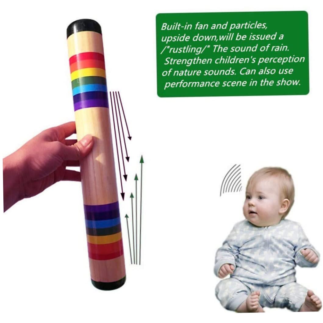 Green Thumb Rainmaker Musical Toy - Wooden Rain Stick for Kids, Babies & Toddlers - Perfect for Sensory Play, Music Education & Relaxation