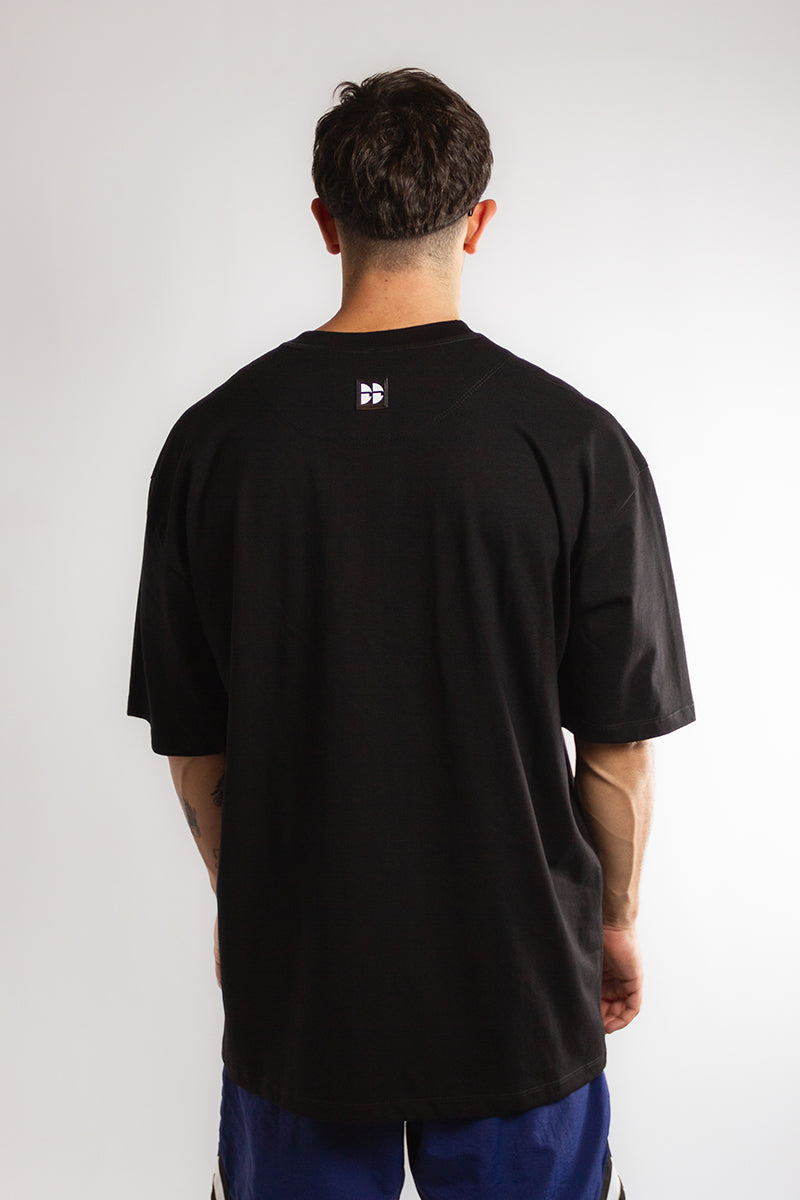 Oversized Black T-Shirt for Men - Soft Cotton Relaxed Fit Streetwear - Perfect for Casual Wear, Gym, and Everyday Outfits