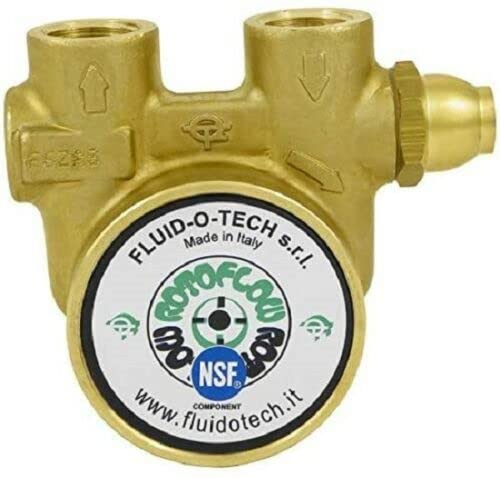 Fluid-o-Tech Rotary Vane Volumetric Pump 400L/H for Reverse Osmosis Systems - Perfect for Home & Commercial Water Filtration