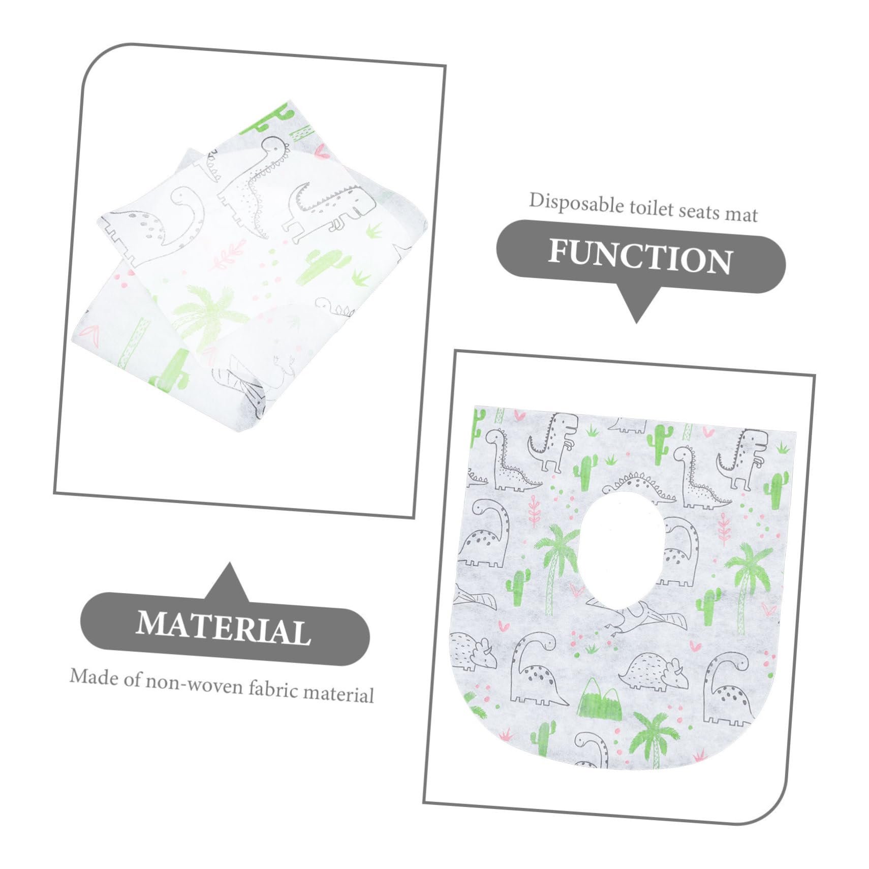 Toyvian 10-Pack Non-Woven Fabric Toilet Seat Covers - Soft, Disposable & Hygienic Bathroom Essentials for Home, Office & Travel Use