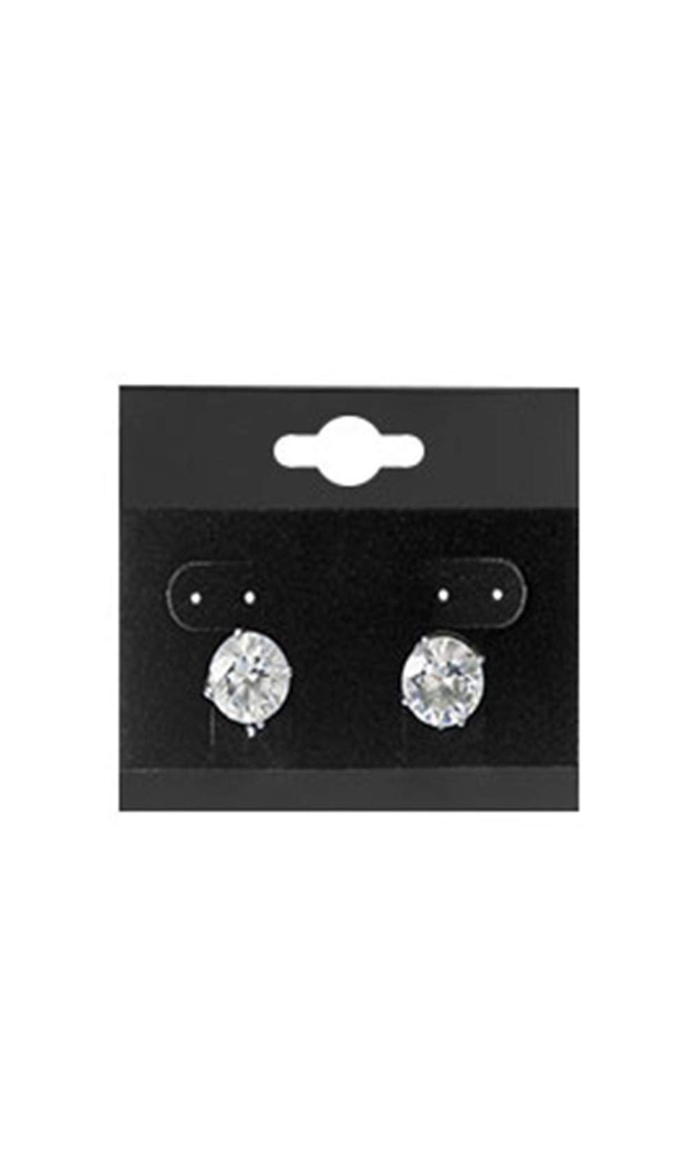 100 Pack Black Velour Square Earring Cards 1.5 x 1.5 Inches - Jewelry Display & Organizer for Boutique, Craft Shows & Retail Stores