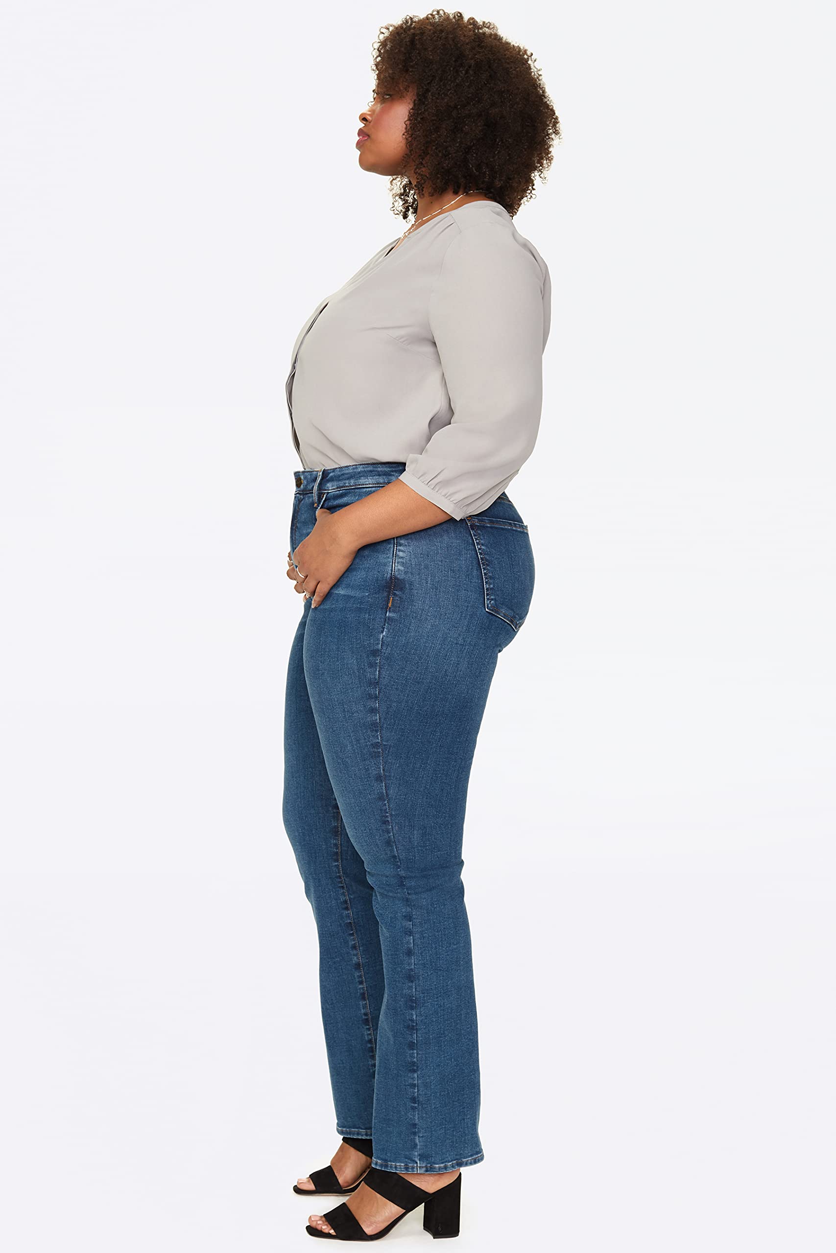 NYDJ Women's Plus Size Barbara Bootcut Jean - Stretch Denim Pants for Curvy Figures | Perfect for Work, Casual Outings & Everyday Comfort
